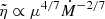Mathematical equation: $ \tilde\eta\propto\mu^{4/7}\dot M^{-2/7} $