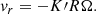 Mathematical equation: $$ \begin{aligned} v_r =-K\prime R\Omega . \end{aligned} $$