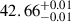 $ 42.66^{+0.01}_{-0.01} $