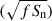 Mathematical equation: $ (\sqrt{fS_{\mathrm{n}}}) $