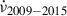 Mathematical equation: $ \dot{\nu}_{2009-2015} $