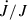 Mathematical equation: $ \dot{J} / J $