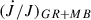 Mathematical equation: $ (\dot{J}/J)_{GR+MB} $