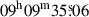 $ 09^{\mathrm{h}}09^{\mathrm{m}}35{{\overset{\text{s}}{.}}}06 $