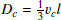 Mathematical equation: $ D_{c} = \frac{1}{3} v_{c}l $
