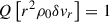 Mathematical equation: $ Q\left[{r^2\rho_0\delta v _r}\right] = 1 $