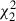 Mathematical equation: $ \chi^{2}_{2} $