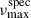 Mathematical equation: $ \nu_{\mathrm{max}}^{\mathrm{spec}} $