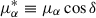 Mathematical equation: $ \mu_{\alpha}^{*} \equiv \mu_{\alpha} \cos\delta $