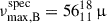 Mathematical equation: $ \nu_{\mathrm{max,B}}^{\mathrm{spec}} = 56_{11}^{18}\,{\upmu} $