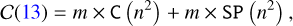Mathematical equation: \mathcal{C}\eqref{eq:og_gsc} = m\times\texttt{C}\left(n^2\right) + m\times\texttt{SP}\left(n^2\right)