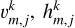 Mathematical equation: $\upsilon _{m,\,j}^k,\,h_{m,\,j}^k$