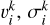 Mathematical equation: $\upsilon _i^k,\,\sigma _i^k$