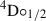Mathematical equation: $ ^4\mathrm{D}\circ_{1/2} $
