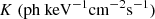 $ K \ (\rm{ph \ keV^{-1} cm^{-2} s^{-1}}) $