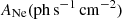 $ A_{{\mathrm{Ne}}} (\rm{ph \, s^{-1} \, cm^{-2}}) $