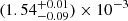 $ (1.54^{+0.01}_{-0.09})\times10^{-3} $