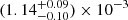 $ (1.14^{+0.09}_{-0.10})\times10^{-3} $