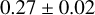 ${\ensuremath{0.27 \pm 0.02}}$