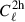 Mathematical equation: $ C_{\ell}^{\mathrm{2h}} $