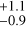 Mathematical equation: $^{+1.1}_{-0.9}$