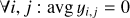 Mathematical equation: $\forall i,j:\operatorname{avg} y_{i,j}=0$