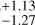 Mathematical equation: $^{+1.13}_{-1.27}$