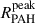 Mathematical equation: $ R_{\mathrm{PAH}}^{\mathrm{peak}} $