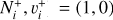 Mathematical equation: $\left(N_{i}^{+}, v_{i}^{+}\right)=(1, 0)$