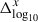 Mathematical equation: $ \Delta_{\log_{10}}^{x} $