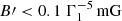Mathematical equation: $ B\prime < 0.1 \ \Gamma_{1}^{-5}\rm\, mG $