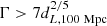 Mathematical equation: $ \Gamma > 7 d_{L, \rm 100 \ Mpc}^{2/5} $