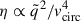 Mathematical equation: $ \eta \propto \tilde{q}^2 / v_\mathrm{{circ}}^4 $