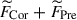 Mathematical equation: $ \widetilde{F}_{\mathrm{Cor}}+\widetilde{F}_{\mathrm{Pre}} $