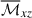 Mathematical equation: $ \overline{\mathcal{M}}_{xz} $
