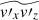 Mathematical equation: $ \widetilde{v\prime_x v\prime_z} $