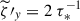 Mathematical equation: $ \widetilde{\zeta}\prime_{y} = 2 \ \tau_{*}^{-1} $