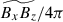 Mathematical equation: $ \widetilde{B_x B_z} / 4\pi $