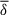 $ \overline{\delta} $