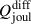 Mathematical equation: $ Q^{\mathrm{diff}}_{\mathrm{joul}} $