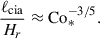 Mathematical equation: $$ \begin{aligned} \frac{\ell _{\rm cia}}{H_r}&\approx \mathrm{Co} _{*}^{-3/5}. \end{aligned} $$