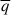 Mathematical equation: $ \overline{q} $
