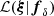 Mathematical equation: $ {\cal L}(\boldsymbol{\xi}|\boldsymbol{f}_\delta) $