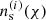 Mathematical equation: $ n_{\mathrm{s}}^{(i)}(\chi) $