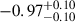 $ -0.97^{+0.10}_{-0.10} $