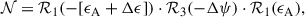 Mathematical equation: $$ \begin{aligned} {\mathcal{N} } = {\mathcal{R} }_1(-[\epsilon _{\rm A}+\Delta \epsilon ])\cdot {\mathcal{R} }_3(-\Delta \psi )\cdot {\mathcal{R} }_1(\epsilon _{\rm A}), \end{aligned} $$