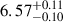 $ 6.57^{+0.11}_{-0.10} $
