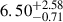 $ 6.50^{+2.58}_{-0.71} $