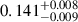 $ 0.141^{+0.008}_{-0.009} $
