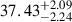 $ 37.43^{+2.09}_{-2.24} $